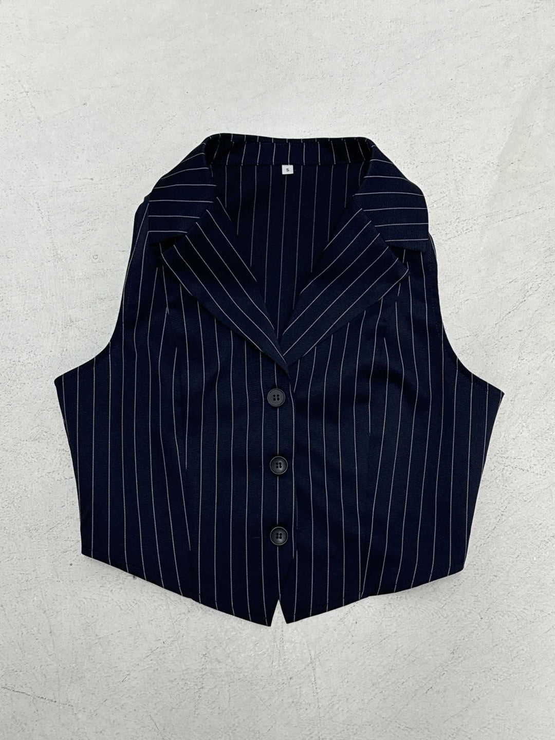 Damen ausgestelltes Bustier-Oberteil mit feinen Streifen und Knopfdetails Drune
