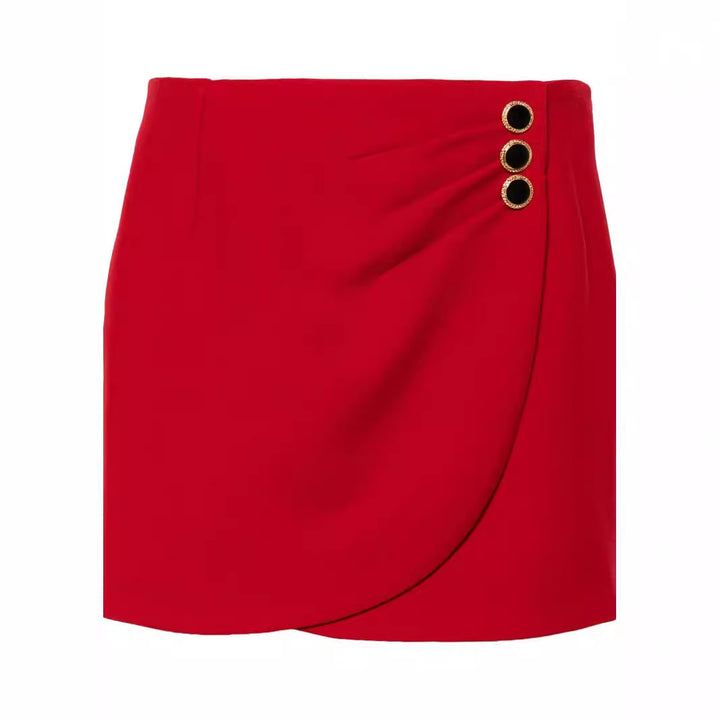 Damen Tailliertes Blazerkleid-Set mit V‑Ausschnitt und asymmetrischer Ösenverzierung Drune
