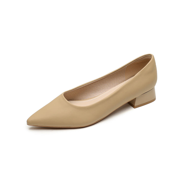 Damen elegante Pumps mit spitzem Zehenbereich und komfortablem Blockabsatz Drune