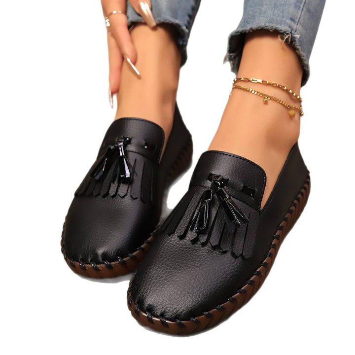 Damen Bequeme Mokassins mit Fransen-Detail Drune