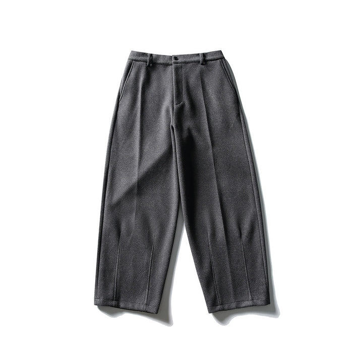 Damen Weite Cropped-Hose mit Bügelfalte und hoher Taille Drune