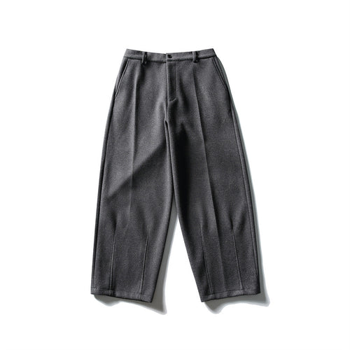 Damen Weite Cropped-Hose mit Bügelfalte und hoher Taille Drune