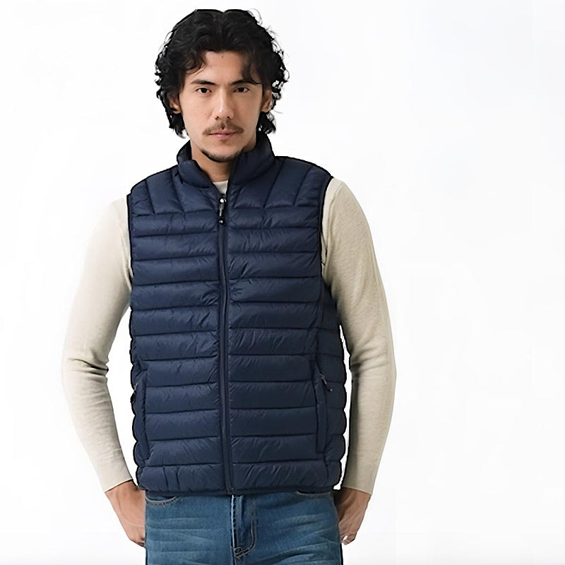 Herren Steppweste mit Primaloft‑Isolierung, Stehkragen und Reißverschluss Drune