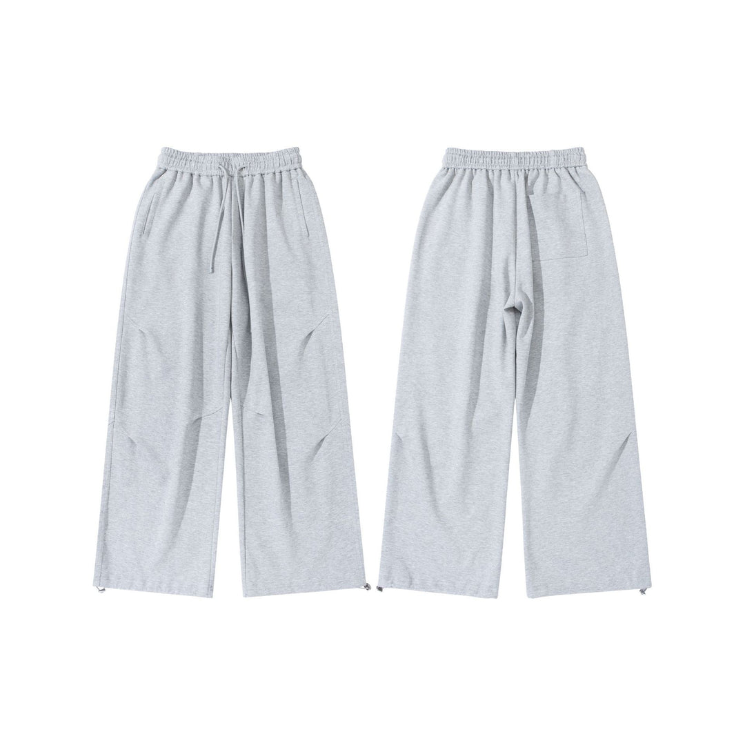 Unisex Weite French‑Terry Sweatpant mit elastischem Tunnelzugbund, Seitentaschen und verstellbarem Saum Drune