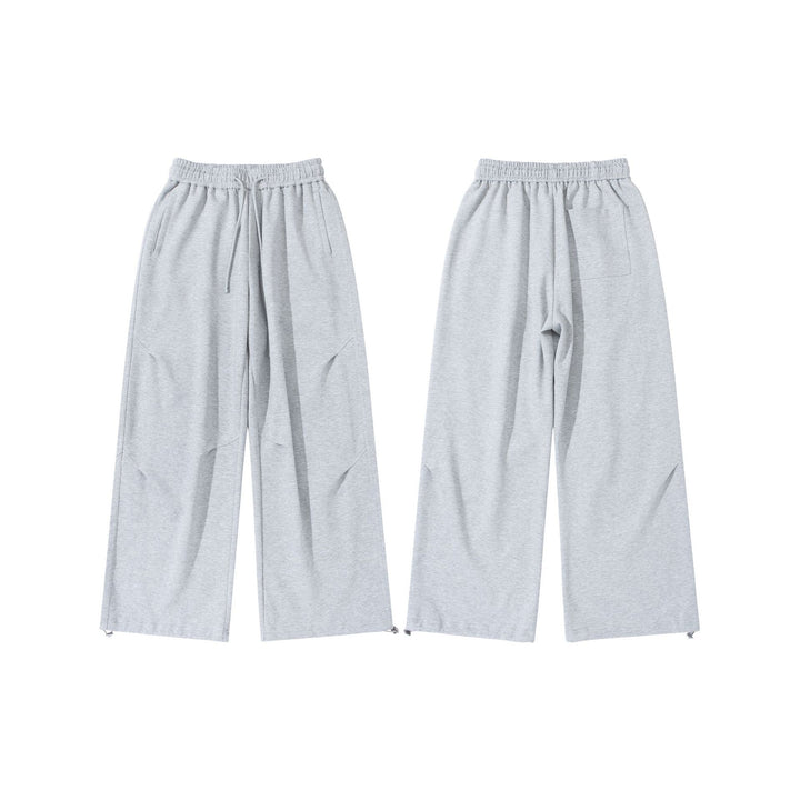 Unisex Weite French‑Terry Sweatpant mit elastischem Tunnelzugbund, Seitentaschen und verstellbarem Saum Drune