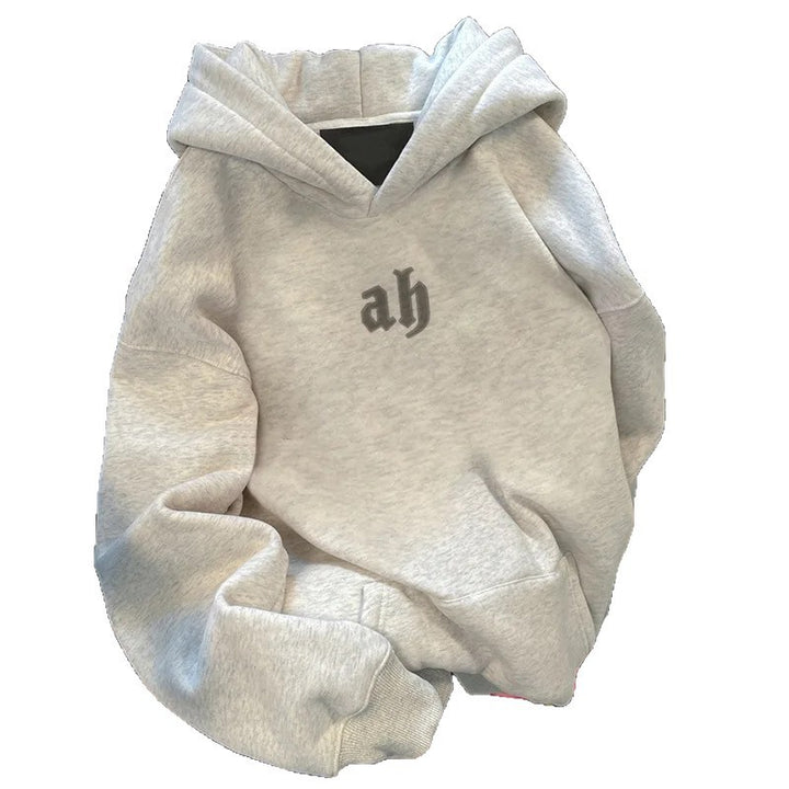 Damen Kapuzenpullover mit modernem Schriftzug Drune