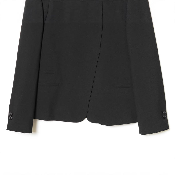 Damen nan taillierter Stehkragen-Blazer mit verdeckter asymmetrischer Front und Zierknöpfen Drune