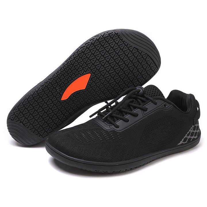 Unisex nan barfuß-inspirierter Strick-Sneaker mit elastischer Passform, Schnellzugkordel und griffiger Vollgummi-Laufsohle Drune