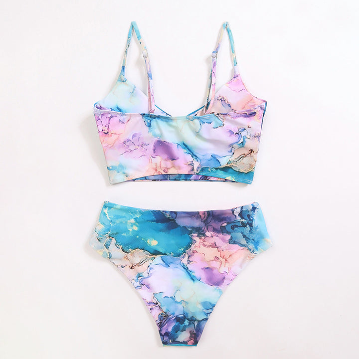 Damen Bikini-Set mit elegantem Wellenmuster Drune