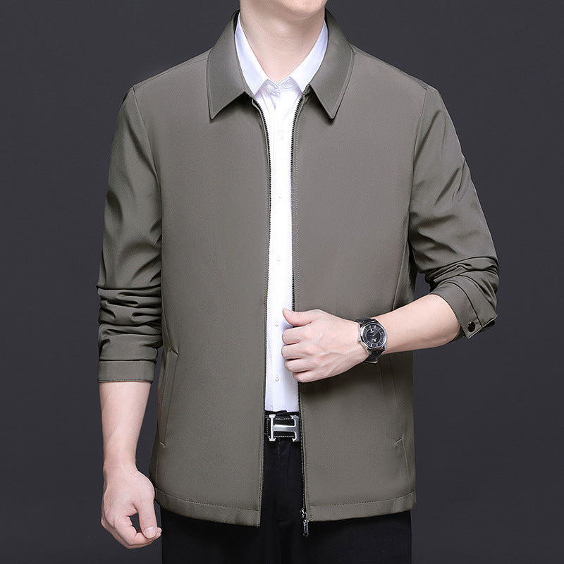 Herren leichte gesteppte Übergangsjacke mit innenliegendem Quiltfutter und klassischem Kragen Drune