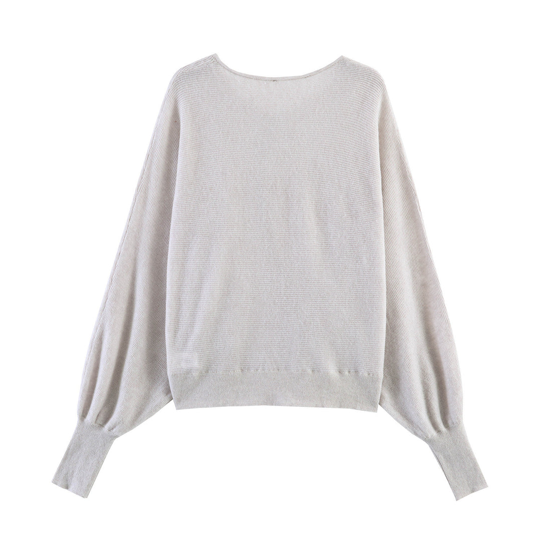 Damen Oversized-Feinstrick-Cardigan mit asymmetrischer Knopfleiste und Fledermausärmeln Drune