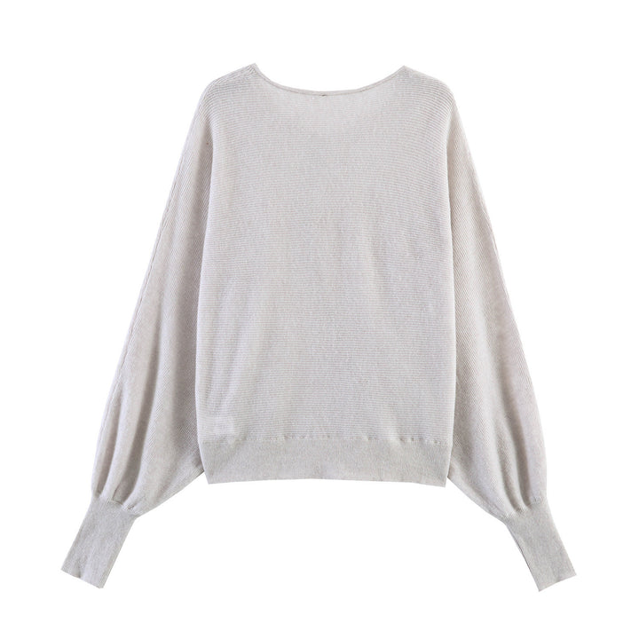 Damen Oversized-Feinstrick-Cardigan mit asymmetrischer Knopfleiste und Fledermausärmeln Drune