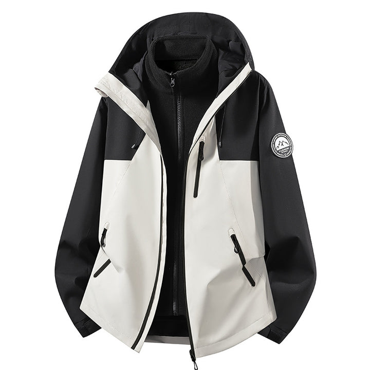 Damen sportive Regenjacke mit herausnehmbarem Fleece-Innenlayer und verstellbarer Kapuze Drune