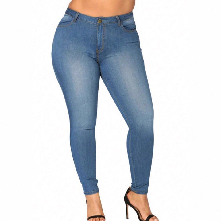 Damen Hochgeschnittene figurformende Jeggings im Skinny-Look mit knöchellanger Passform Drune