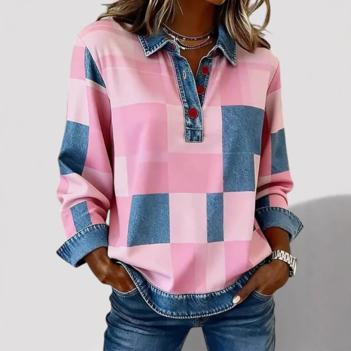 Damen Modische Pullover-Hemd