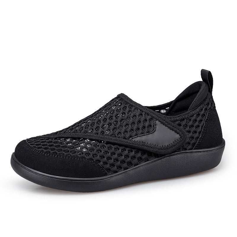 Unisex nan atmungsaktiver Netz-Slipper mit verstellbarem Klettverschluss und viskoelastischem Fußbett Drune
