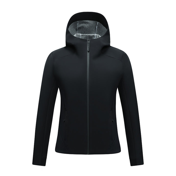 Damen Taillierte Softshelljacke mit Kapuze und Fleecefutter Drune