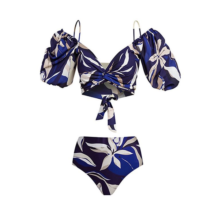 Damen Bikiniset mit elegantem Oberteil und fließendem Maxiröckchen Drune