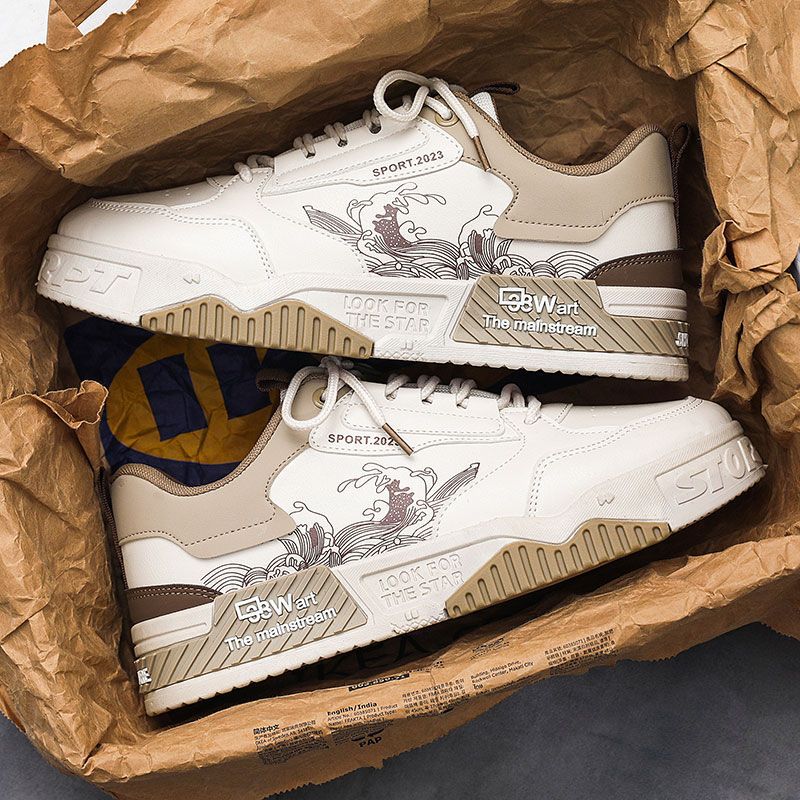Damen Sportliche Sneakers mit kunstvollem Grafikdesign und rutschfester Sohle Drune