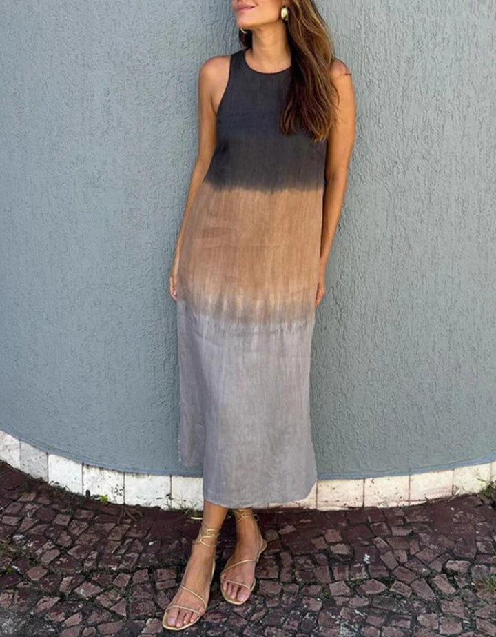 Damen Maxikleid mit elegantem Farbverlauf und großzügigem Schnitt Drune