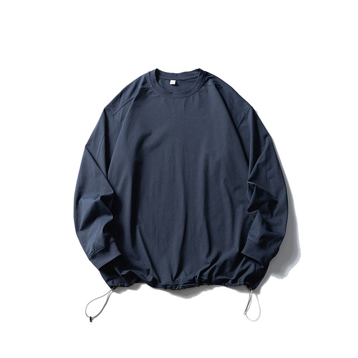 Unisex Oversize-Sweatshirt mit verstellbarem Kordelzugsaum, Raglanärmeln und Rippbündchen Drune