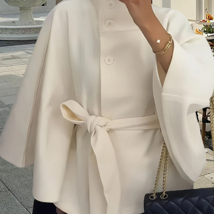Damen elegante Wickeljacke mit Taillengürtel Drune