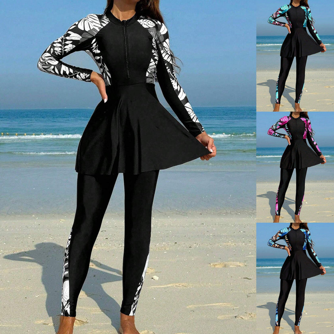 Damen Longsleeve Rashguard mit Rock Drune