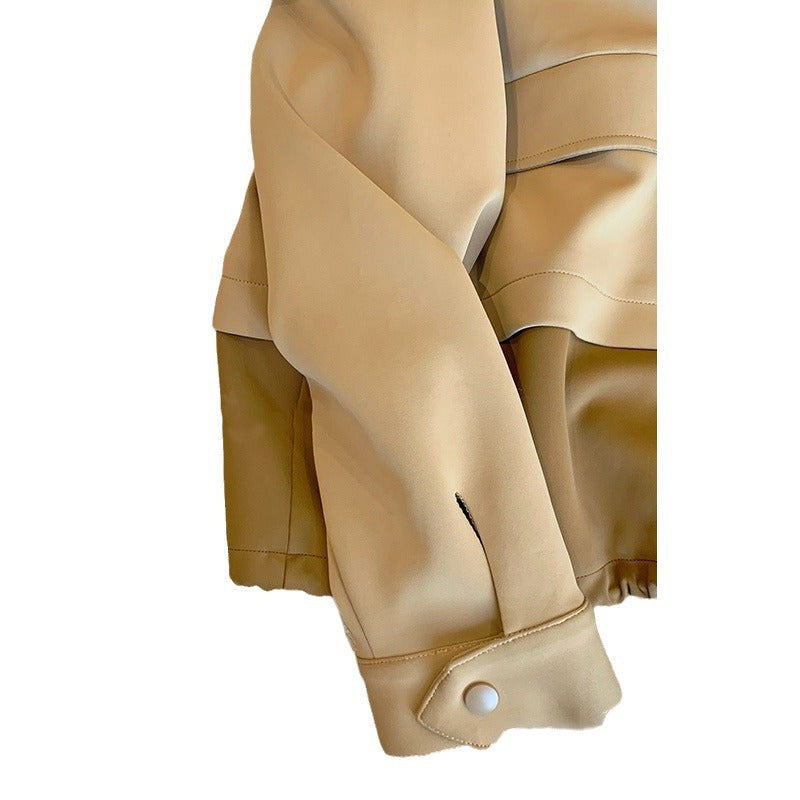 Damen Moderne Übergangsjacke mit hohem Kragen Drune