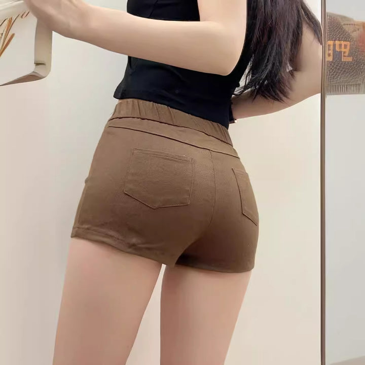 Damen bequeme Hochbund-Shorts Drune