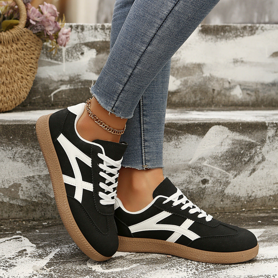Damen Sneakers im sportlichen Retro-Design mit rutschfester Sohle Drune