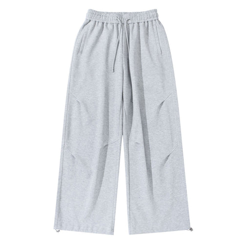 Unisex Weite French‑Terry Sweatpant mit elastischem Tunnelzugbund, Seitentaschen und verstellbarem Saum Drune