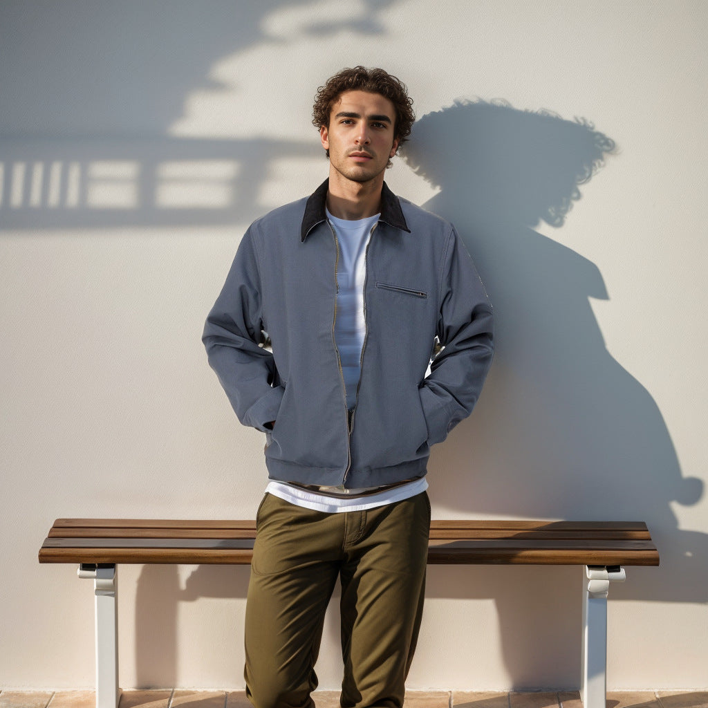 Herren elegante Arbeitsjacke mit praktischen Reißverschlusstaschen Drune