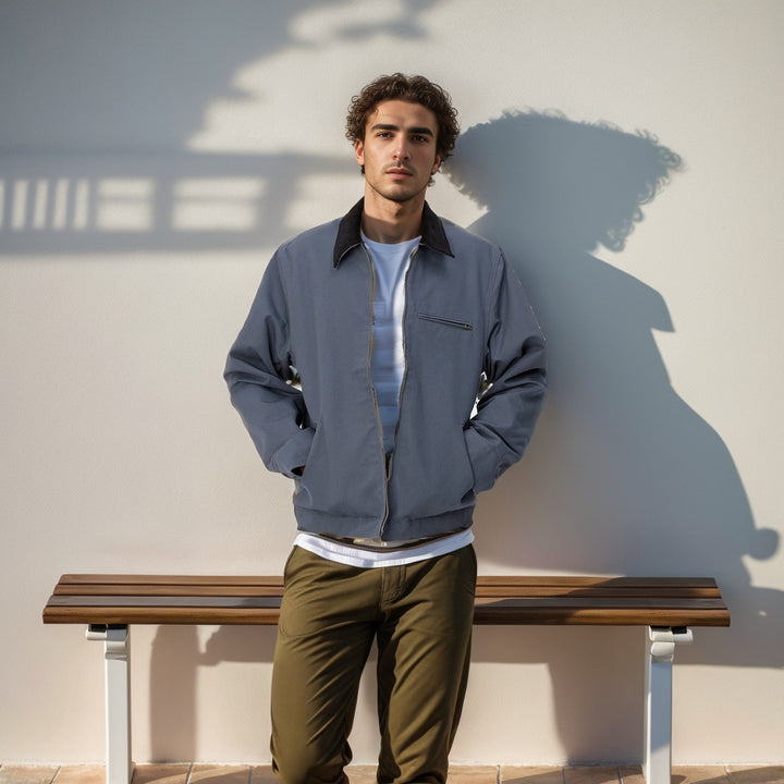 Herren elegante Arbeitsjacke mit praktischen Reißverschlusstaschen Drune