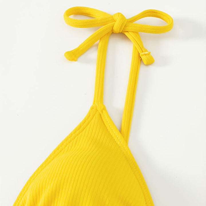 Damen Triangel-Bikini mit dekorativen Schnürdetails Drune