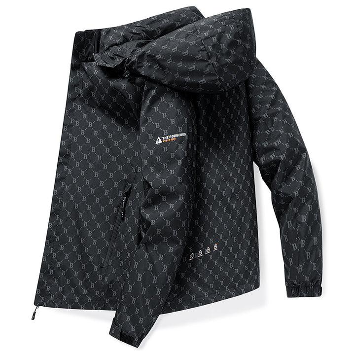 Damen Modische Wasserdichte Funktionsjacke mit Kapuze Drune