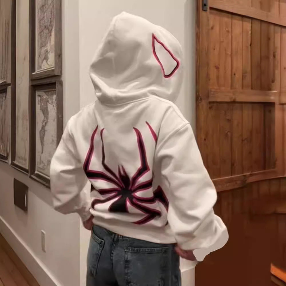 Kinder Grafik Spider Print Hoodie Drune