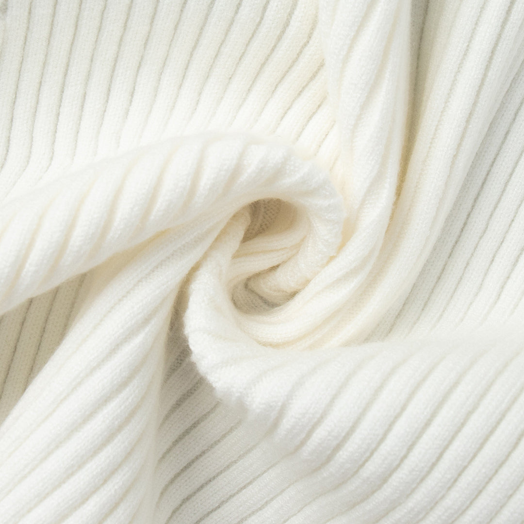 Damen sportlicher Strickpullover mit hohem Kragen Drune