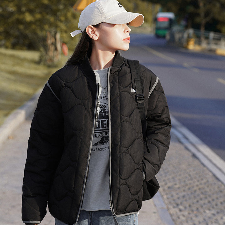Damen wattierte Freizeitjacke mit gestepptem Design und praktischen Taschen Drune