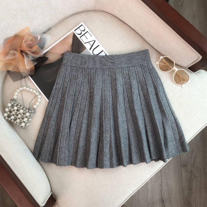 Damen Plissee-Rock aus leichter Strickware Drune