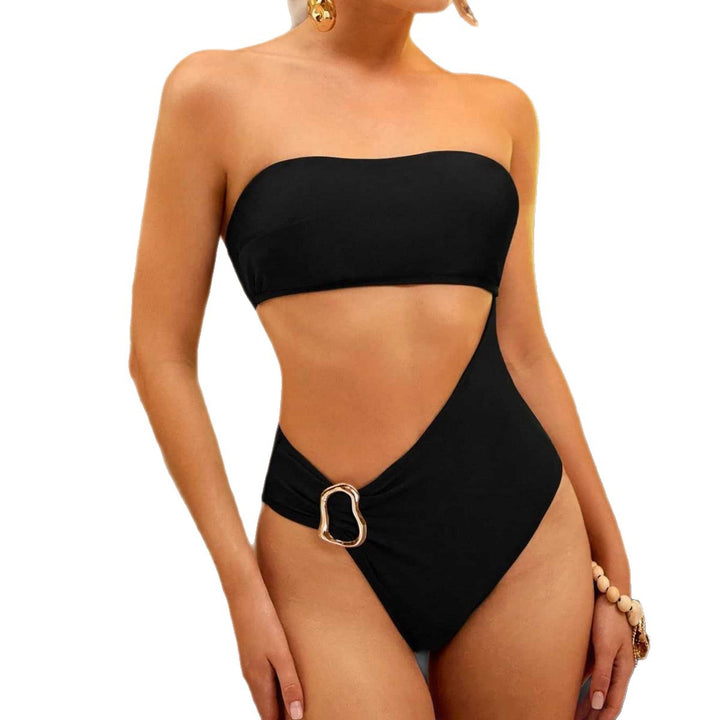 Damen Einteiliger Badeanzug mit einzigartigem Cut-Out und dekorativem Ring-Detail Drune