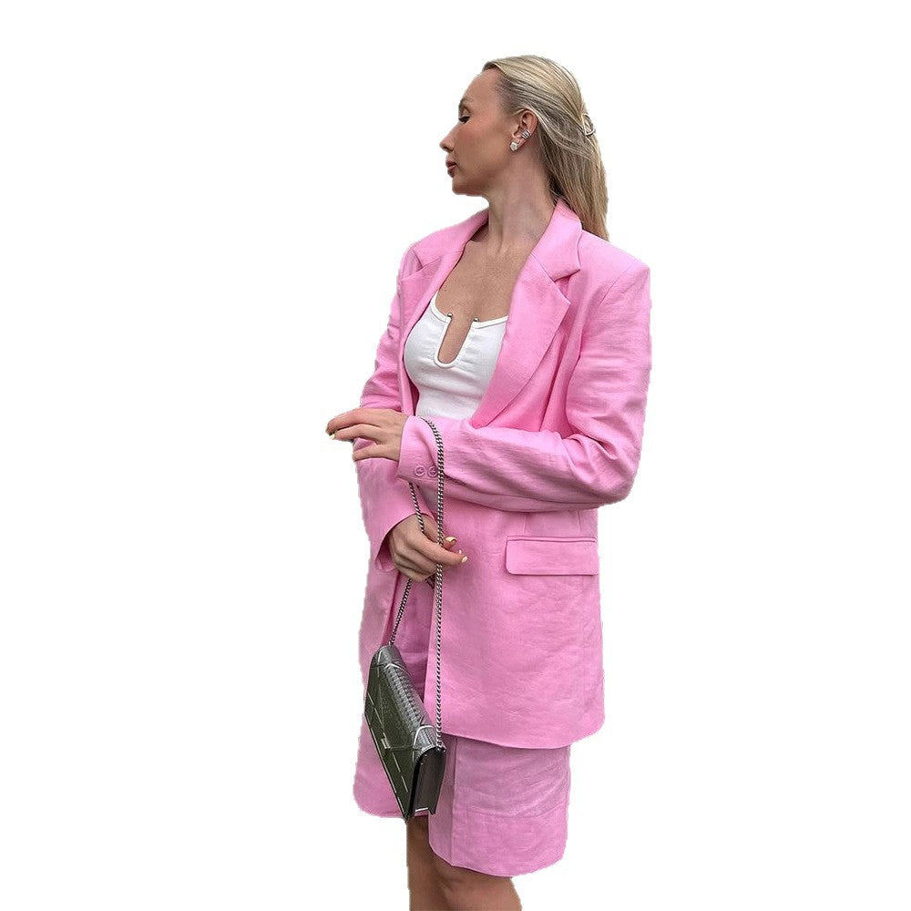 Damen elegantes Blazer-Set mit Shorts Drune