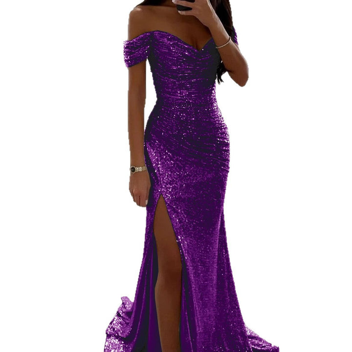 Damen Abendkleid mit schimmernden Pailletten Drune