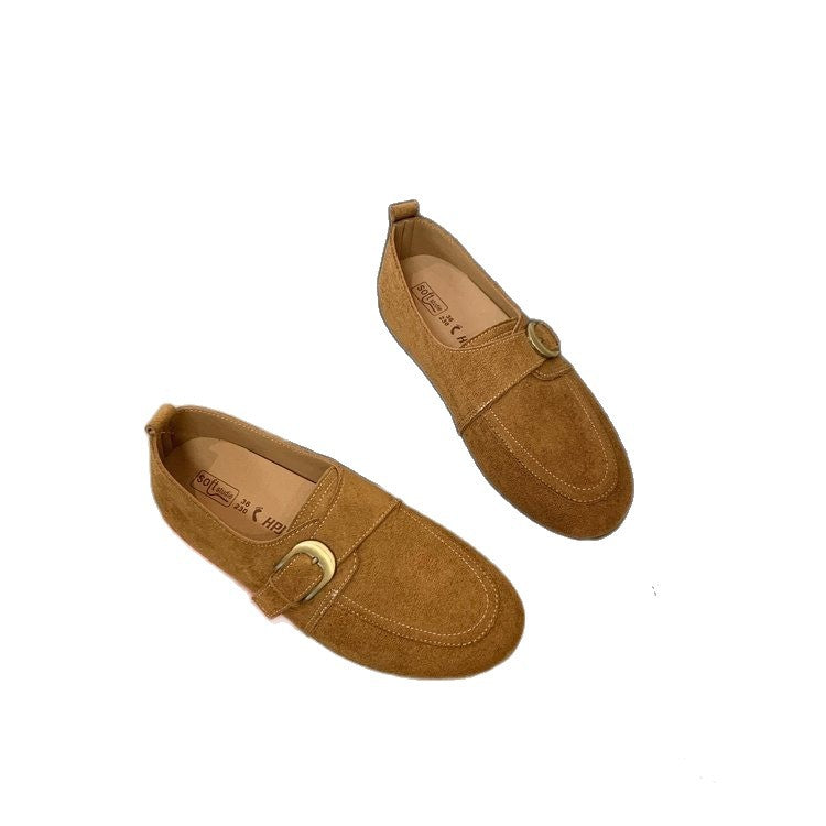 Damen Elegante Mokassins mit dekorativem Riemen Drune