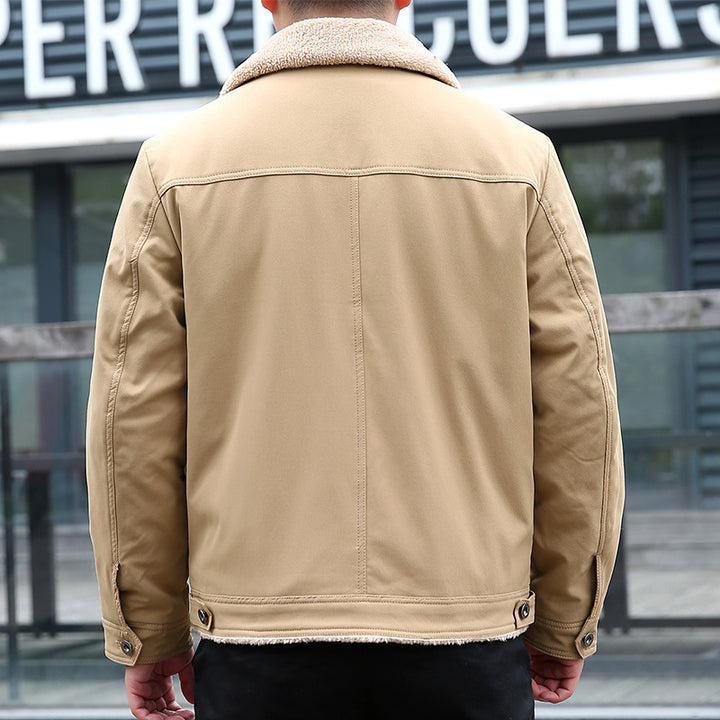 Herren Lässige Jacke mit Teddyfutter Drune