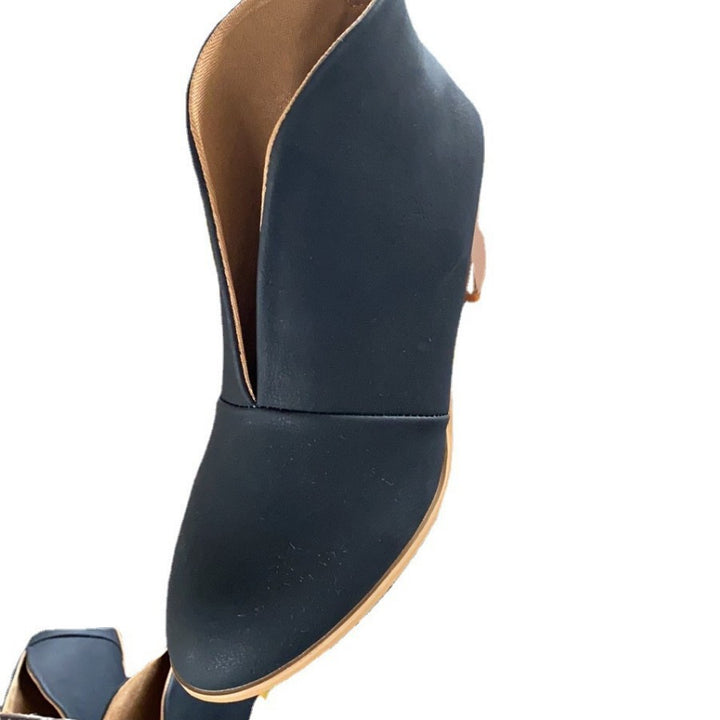 Damen High-Heel Stiefeletten mit elegantem Ausschnitt und modischem Blockabsatz Drune