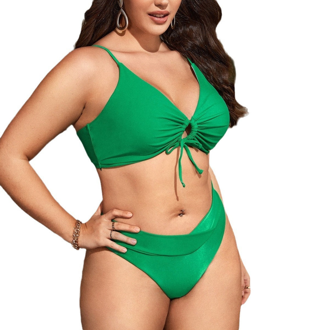 Damen Bikini-Set mit verstellbarem Knoten und hochgeschnittenen Höschen Drune