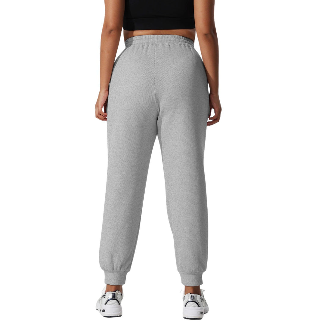 Damen High-Waist Shaping-Jogpant aus Rippfleece mit Taschen Drune