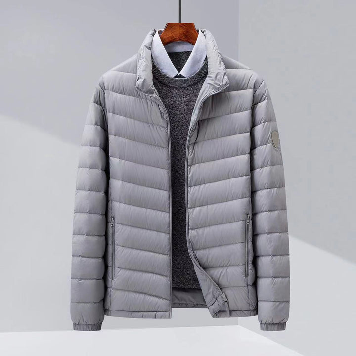 Herren Stepp-Übergangsjacke mit Stehkragen und Reißverschlusstaschen Drune