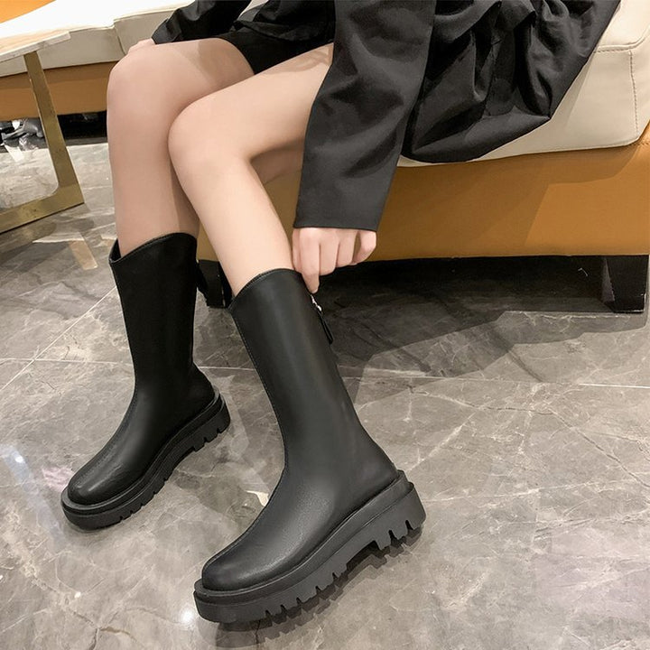 Damen Gummi-Stiefel mit rutschfester Sohle und hohem Schaft Drune