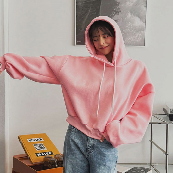 Damen lässiger Kapuzenpulli mit weiten Ärmeln Drune